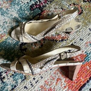 Max studio snake skin heels women’s size 8.5